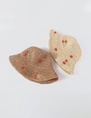 Woven Flower Bucket Hat