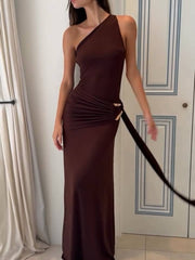 Off-shoulder Backless Maxi Dress