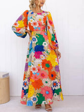 Printed Lace Backless Resort Dress