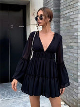 V-neck Chiffon Beach Dress