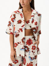 Exquisite Lapel Collar Floral Print Loose Shirt