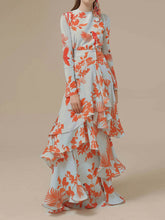 Irregular Long Dress With Ruffles