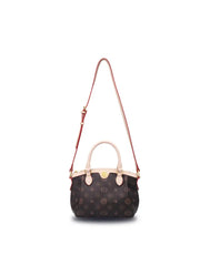 Vintage Print Large Hobo Dumpling Tote Bag