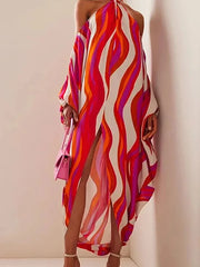Halter Swimsuit and One Shoulder Bikini