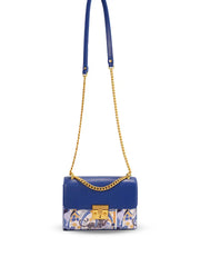 Unique Pattern Brown Top Handle Shoulder Bag