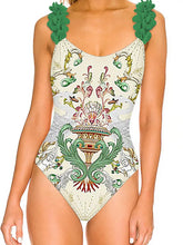 Appliqué Backless Swimsuit Set
