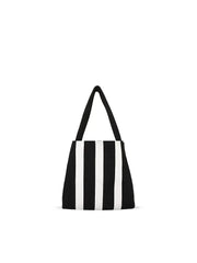 Colorblock Knit Tote Bag