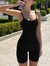 Suspenders Playsuit Black