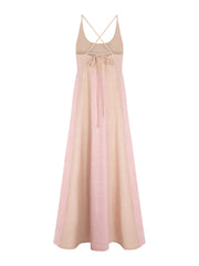 Two-Tone Spliced Maxi Dress