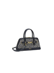 New Embroidered Stitch Detail Top Handle Bag