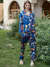 Cute Cartoon Animal Print Long Sleeve Pajama Set