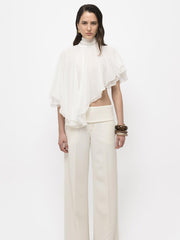 Flowy Chiffon Cape Top