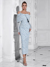 Elegant One-Shoulder Floral Mesh Dress