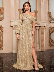 One-Shoulder Sequin Dress