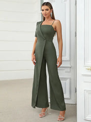 Strapless Backless Wide-Leg Jumpsuit