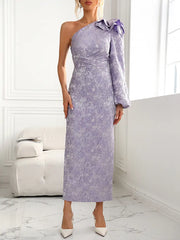 Fashionable Strapless Long Sleeve Dress