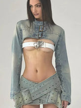 Chic Washed Denim Set
