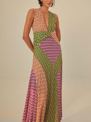 Mixed Cashew Knot Maxi Dress