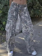 Camouflage Low-Waist Cargo