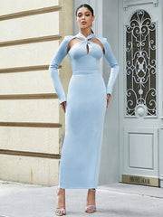 Halter Neck Asymmetrical Dress