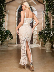 Lace Floral Cut-Out Dress