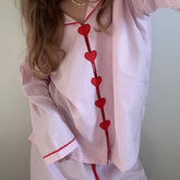 Girl Love Pajama in Pink Stripes