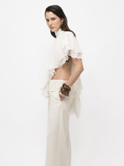 Flowy Chiffon Cape Top
