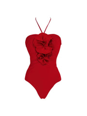 Strappy One-Piece with Removable 3D Floral