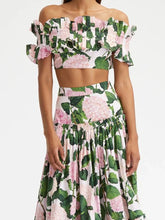 Ruffled Hydrangea Strapless Bikini Set