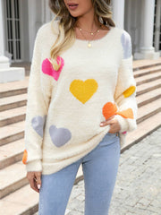 Furry Love Sweater with Heart