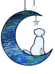 Dog on the Moon" Window Hanging Decoration