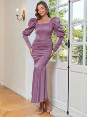 Strapless Ruffle Ruched Dress
