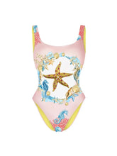 Backless Starfish Print Swimsuit Women
