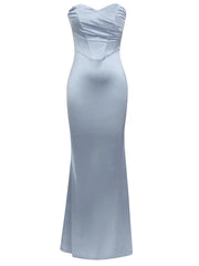 Strapless Fishtail Bodycon Evening Gown