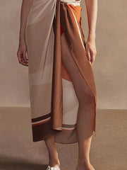 Luxury Reversible Swimsuit with Hermes-Inspired Print