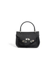 Metal Double Buckle Handheld Kelly Bag