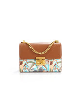Unique Pattern Brown Top Handle Shoulder Bag