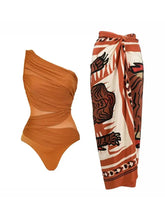 One-Shoulder Monokini Swimsuit Set