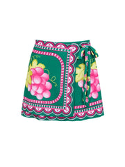 Deep V Spaghetti Strap Skirted Swimsuit Set