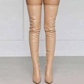 Apricot Thigh High Boots