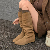 Autumn Cow suede Increased Internal Modern Boots