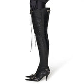 Four Spring Tassel Over The Knee Boots