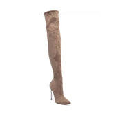 brown over the knee boots