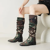 Camouflage Knee High Boots