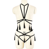 Latina Sexy Valentines Lingerie Set Women Sexy Harness Lingerie Revealing Bra Panties