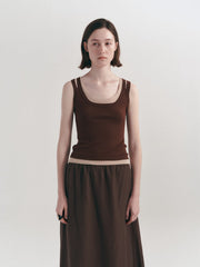 Korean-Style Casual Sleeveless Fitted Tank