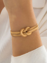 Coil Snake Bone Chain Bracelet