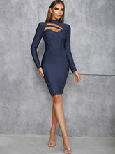 Hollow Backed Long Sleeve Dress
