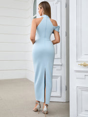 Halter Asymmetrical Dress