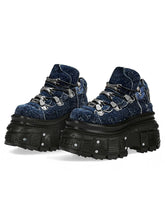 Punk rock metal decoration lace-up design super-high heel platform Shoes